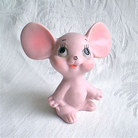 Mouse Pink Pink Mouse Figurine Porcelain Mouse Mice | Etsy | Pink mouse, Figurines, Pink