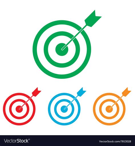 Target with dart Royalty Free Vector Image - VectorStock