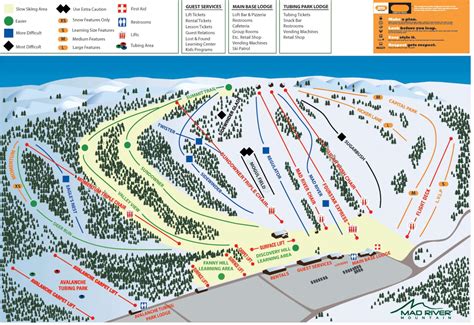 Mad River Mountain Trail Map | OnTheSnow | Mad river, Trail maps ...