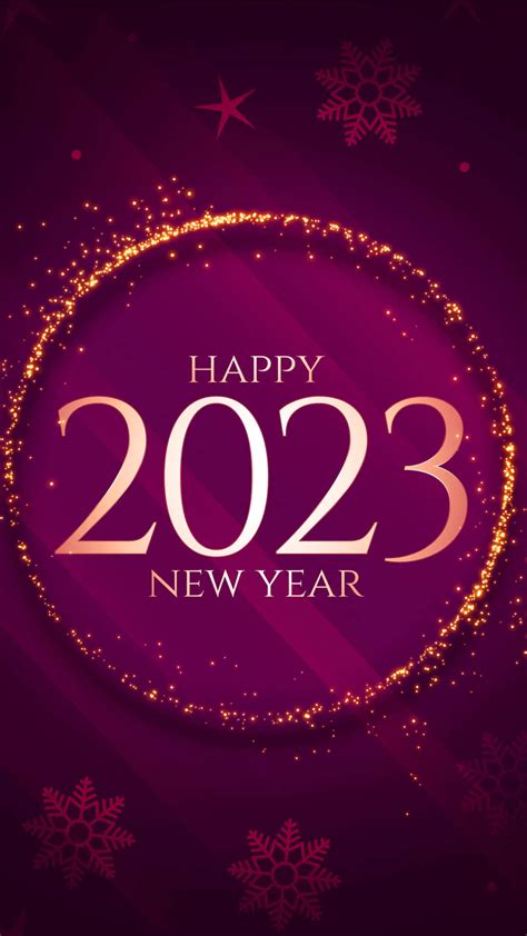 Download New Year 2023 Purple Phone Wallpaper | Wallpapers.com