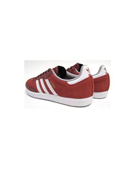 Adidas Samba Trainers Red/White, originals, samba suede red