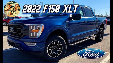 2022 FORD F150 XLT FIRST LOOK: NEW COLOR- ATLAS BLUE: Walkaround, Startup & Interior - YouTube