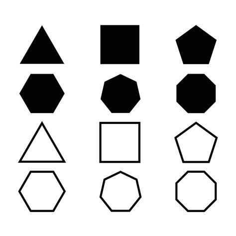 Basic Fill and StrokeTriangle, Square, Pentagon, Hexagon Shapes 2774828 ...