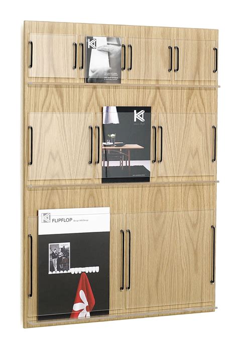 Wall mounted brochure display rack - RIDÅ by Joel Karlsson - KARL ANDERSSON | インテリア 収納, カフェ内装 ...