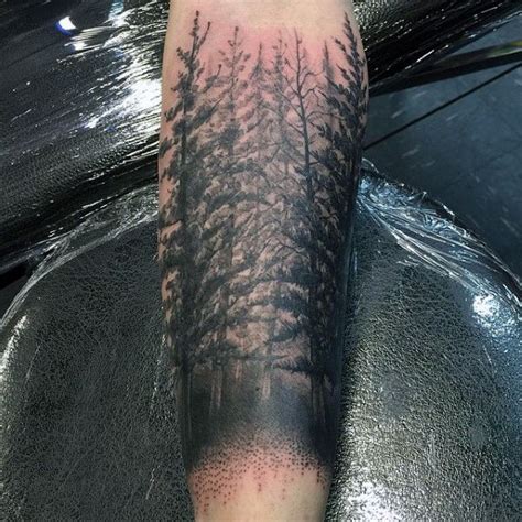 70 Pine Tree Tattoo Ideas For Men - Wood In The Wilderness | Pine tree ...