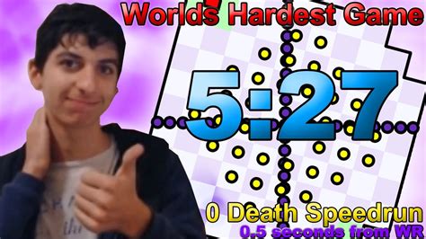 Worlds Hardest Game in 5:27 0 Death Speedrun - YouTube