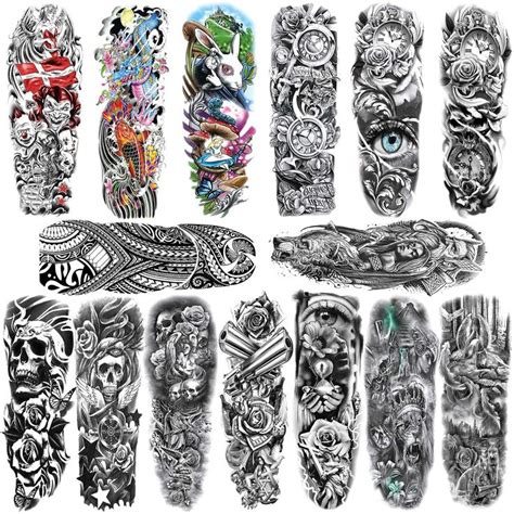 Stunning Large Temporary Tattoo Sleeves