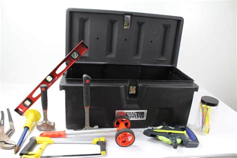 Tractor Supply Large Tool Box & Tools, 10+ Items | Property Room