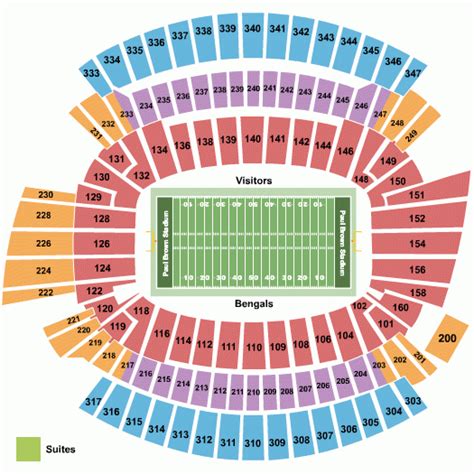 Seating Chart Seat Number Seating Chart Paul Brown Stadium - Stadium ...