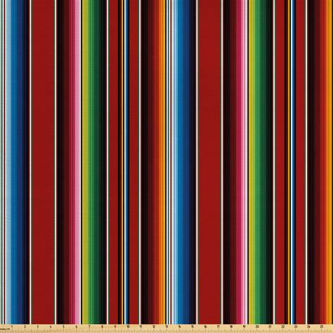 Free 2-day shipping. Buy Cinco de Mayo Fabric by The Yard, Mexican Serape Colorful Stripes ...