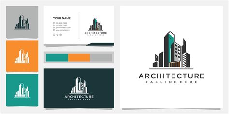 Office building creative symbol concept. Modern skyscraper logo concept ...