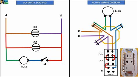 SCHEMATIC DIAGRAM AND ACTUAL WIRING DIAGRAM OF DUPLEX CONVENIENCE ...