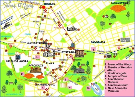 Athens Map - ToursMaps.com