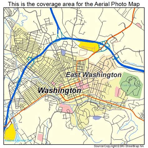 Aerial Photography Map of Washington, PA Pennsylvania