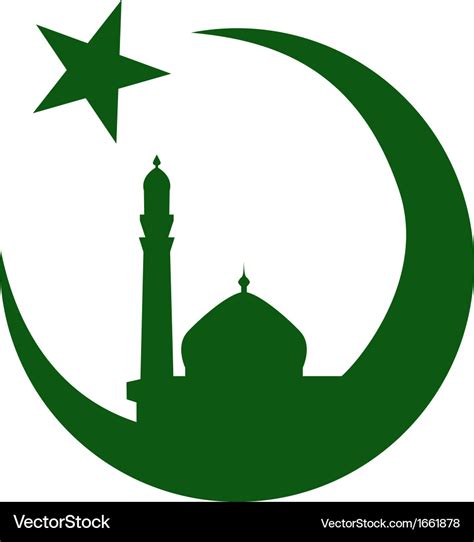 Symbol of islam and mosque ramadan Royalty Free Vector Image