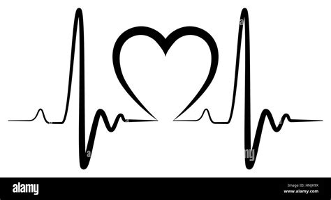 Heartbeat Shape Illustration black for creative use in graphic design Stock Vector Image & Art ...