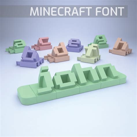 3D file 3D name from letters - minecraft font 🏠・Model to download and 3D print・Cults