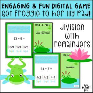 Division With Remainders Digital Drills Resources Games for 4th Grade ...