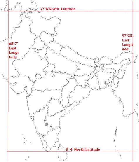 What is latitude and longitude extent of India? - Quora