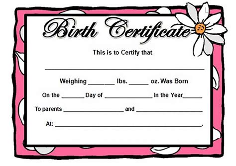 Birth Certificate Template and to make it awesome to read