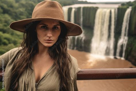 Lifestyle portrait photography of a tender girl in her 30s rolling eyes donning a classic fedora ...