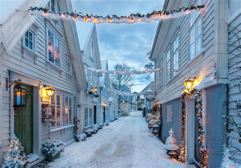 Lightening up the December evening... | Winter scenery, Norway winter ...