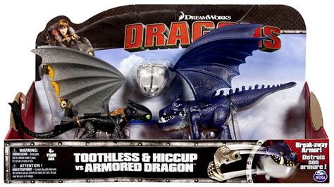 How to Train Your Dragon Race to the Edge Toothless Hiccup vs Armored Dragon Action Figure 2 ...