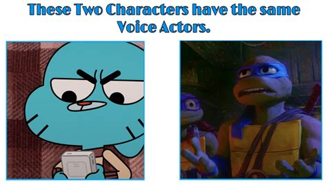 Same Voice Actor - Gumball and Leonardo by JZTSmokenem on DeviantArt