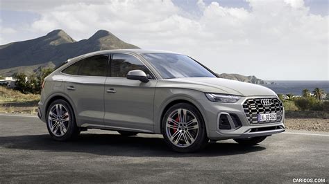 Audi SQ5 Sportback TDI | 2021MY (Color: Quantum Gray) | Front Three-Quarter