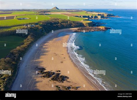 Aerial view of Seacliff Beach in East Lothian, Scotland, UK Stock Photo - Alamy