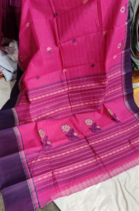 Sanghamitra Sarees 5.5 m Original tangail saree, Without Blouse Piece ...