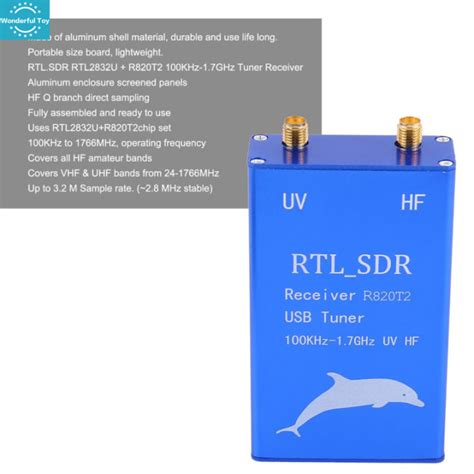 WT Rtl2832u เครื่องรับสัญญาณทีวี Rtl.sdr Usb + วิทยุ R820t2 100Khz-1 ...