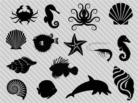 Ocean Svg Bundle, Under the Sea Svg, Ocean Clipart, Ocean Animals Svg, Beach Svg, Clipart, Dxf ...