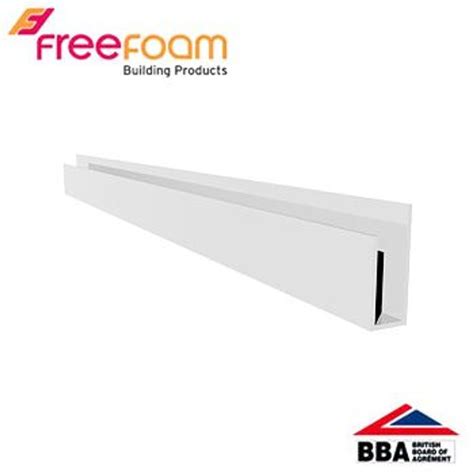 uPVC J Trim (Soffit Board Starter Trim) 5m - White | Roofing Superstore®