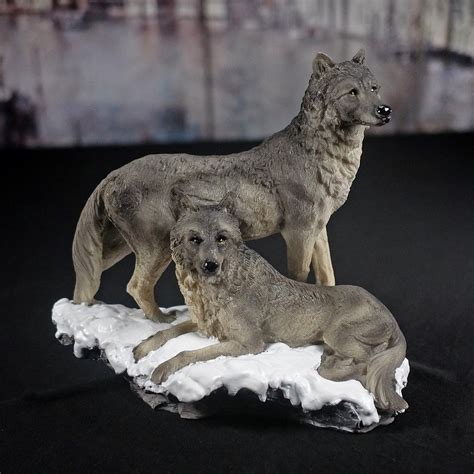 Wolves / Wolf Figurine Resin Statue 8x5x8 16-385 – LB – Enchanted Treasures Gifts