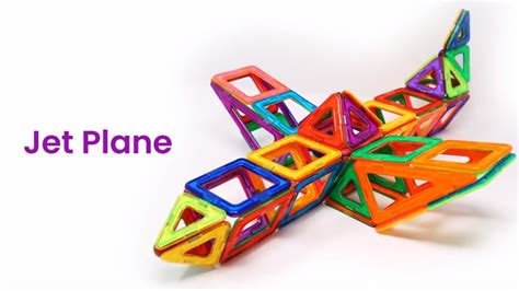 9. Jet Plane | How to Make a Model Plane with Magnetic Blocks | Magnetic Tiles Building Tutorial ...