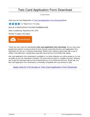 Fillable Online easyebookcover Twic Card Application Form Download ...