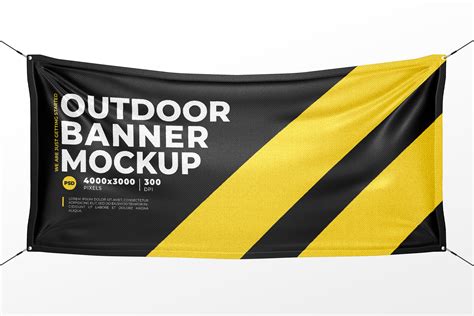 Outdoor Vinyl Banner Mock-Up | Creative Branding Mockups ~ Creative Market