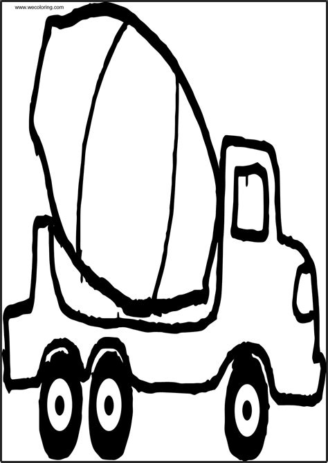 Fat Cement Truck Free A4 Printable Coloring Page Weco - vrogue.co