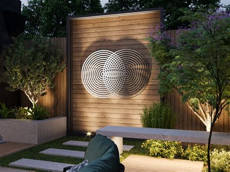 Vesica Piscis Sacred Geometry Outdoor Metal Wall Art Sculpture, Extra Large Metal Wall Art ...