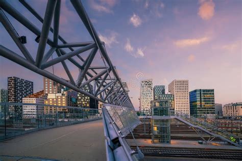 Oslo Waterfront Downtown City Skyline Cityscape in Norway at Sunset Stock Photo - Image of ...