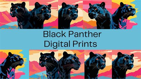 Black Panther Digital Art INSTANT DOWNLOAD - Etsy