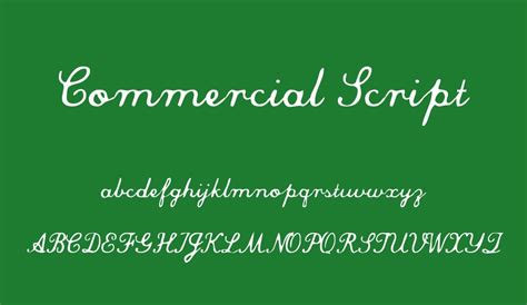 Commercial Script free font