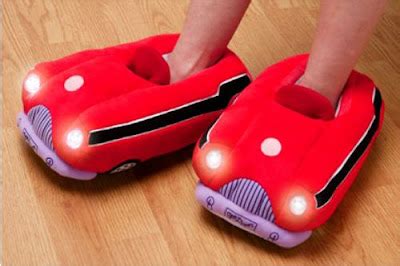 Illuminating Car Slippers With LED Lights