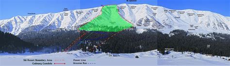 Gulmarg Resort Trail Map • Piste Map • Panoramic Mountain Map