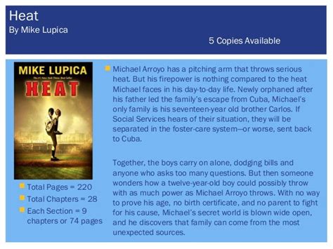 😍 Heat by mike lupica setting. What Is the Plot of by Mike Lupica ...