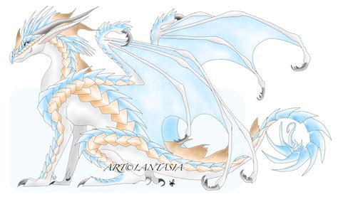 Snowblaze - Sand/IceWing hybrid by AzaleaFire on DeviantArt