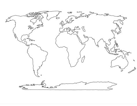 Printable Map With Continents And Oceans Awesome World Map Vector Template Copy Political ...