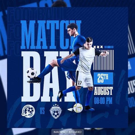 Premium PSD | Matchday poster social media post template | Sports graphic design, Football ...