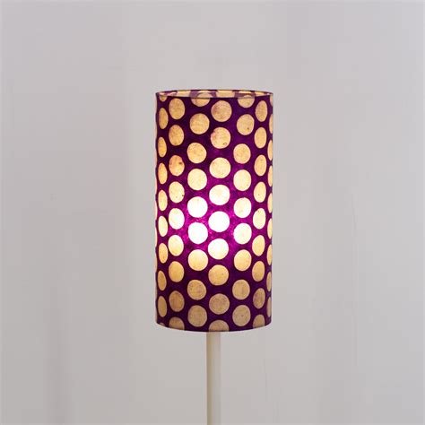 Drum Lamp Shade - P79 ~ Batik Dots on Purple, 15cm(diameter) – Imbue ...